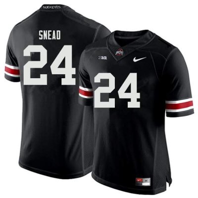 Men's Ohio State Buckeyes #24 Brian Snead Black Nike NCAA College Football Jersey Damping TIV7244UK